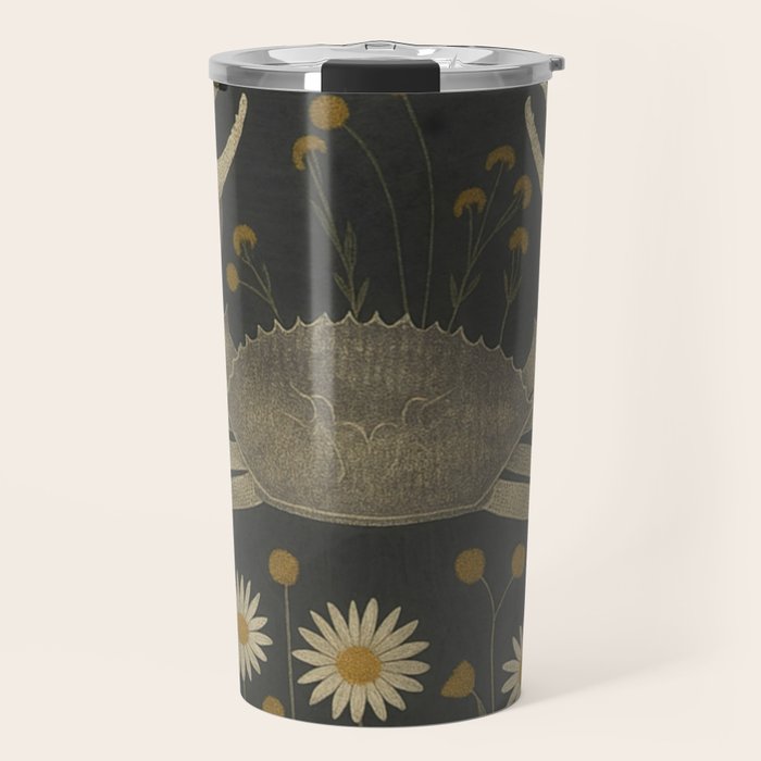 Crab with Daisies Travel Mug Gallery Image 1