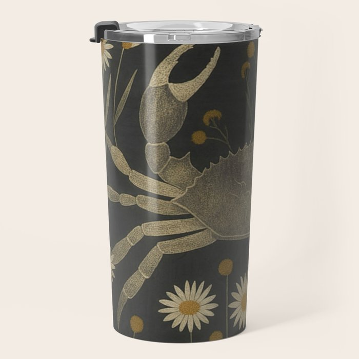 Crab with Daisies Travel Mug Gallery Image 3