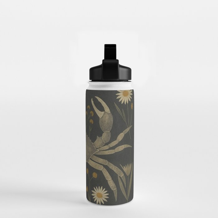 Crab with Daisies Water Bottle Gallery Image 2