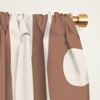 Midcentury Modern Piquet 4 Inspired by PANTONE 17 1230 Color of the Year Mocha Mousse Window Curtain Gallery Image 2