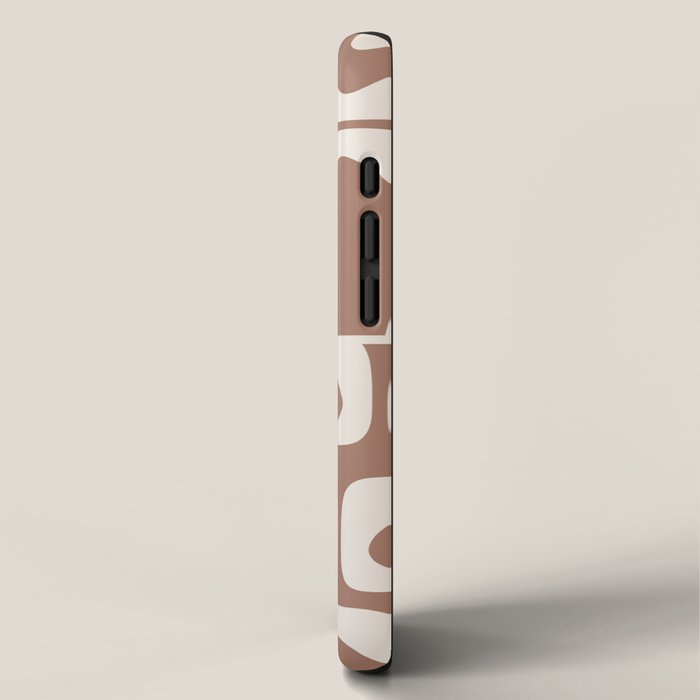 Midcentury Modern Piquet 4 Inspired by PANTONE 17 1230 Color of the Year Mocha Mousse iPhone Case Gallery Image 2