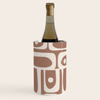Midcentury Modern Piquet 4 Inspired by PANTONE 17 1230 Color of the Year Mocha Mousse Wine Chiller Gallery Image 2