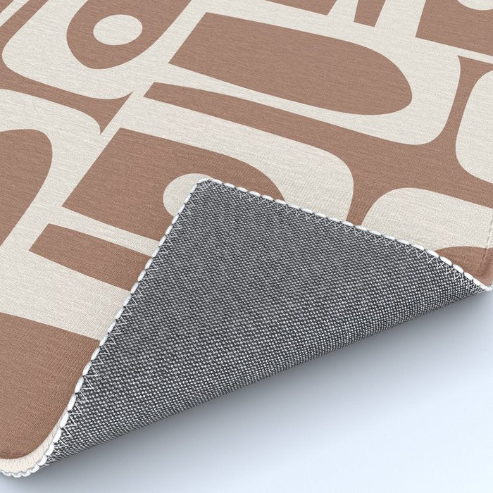 Midcentury Modern Piquet 4 Inspired by PANTONE 17 1230 Color of the Year Mocha Mousse Rug Gallery Image 4
