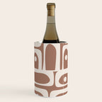 Midcentury Modern Piquet 4 Inspired by PANTONE 17 1230 Color of the Year Mocha Mousse Wine Chiller Gallery Image 3