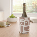 Midcentury Modern Piquet 4 Inspired by PANTONE 17 1230 Color of the Year Mocha Mousse Wine Chiller Gallery Image 4