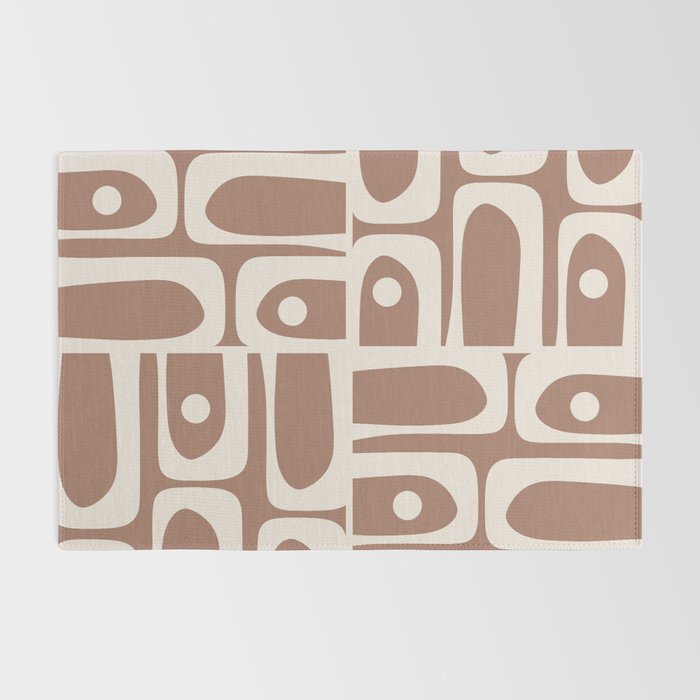 Midcentury Modern Piquet 4 Inspired by PANTONE 17 1230 Color of the Year Mocha Mousse Rug Gallery Image 2