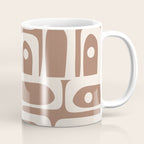 Midcentury Modern Piquet 4 Inspired by PANTONE 17 1230 Color of the Year Mocha Mousse Coffee Mug Gallery Image 1