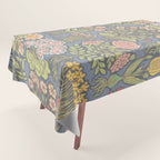 Floral Botanical Mille Fleur Pattern Tablecloth Gallery Image 1
