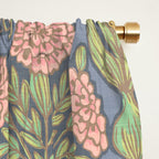 Floral Botanical Mille Fleur Pattern Window Curtain Gallery Image 2