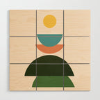 Abstract Shape Design Wood Wall Art Gallery Image 1