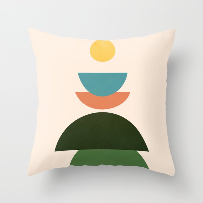 Abstract Shape Design Throw Pillow Gallery Image 6