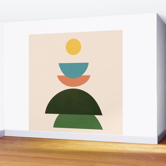 Abstract Shape Design Wall Mural Gallery Image 2
