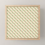 Atomic Christmas Mid Century Modern Stars Retro Xmas Red Green and Cream Small Pattern Mini Art Print Gallery Image 1