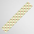 Atomic Christmas Mid Century Modern Stars Retro Xmas Red Green and Cream Small Pattern Table Runner Gallery Image 3