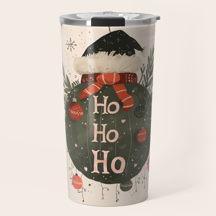 Festive Ho Ho Ho Bauble Travel Mug Gallery Image 1