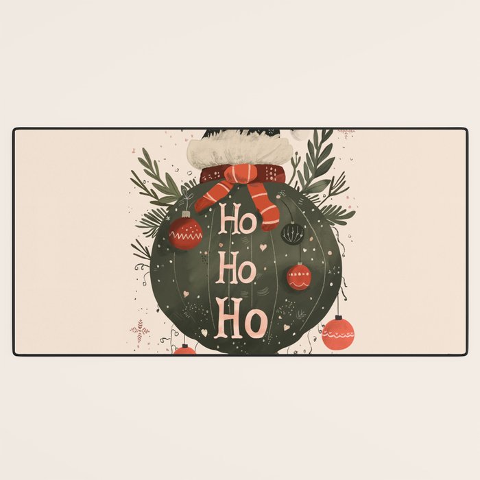 Festive Ho Ho Ho Bauble Desk Mat Gallery Image 3