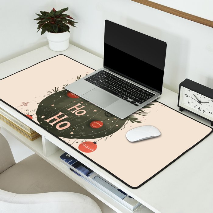 Festive Ho Ho Ho Bauble Desk Mat Gallery Image 2