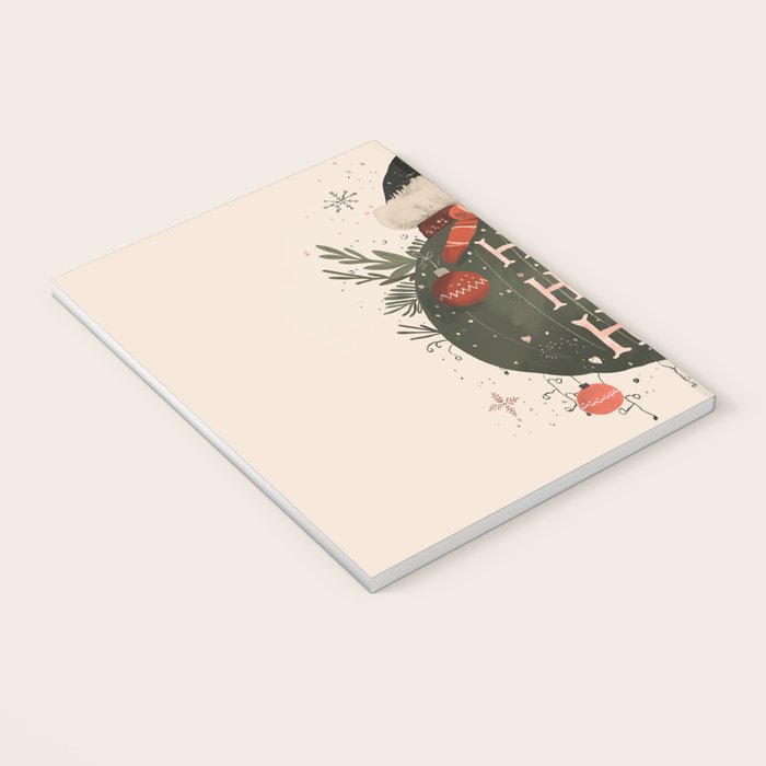 Festive Ho Ho Ho Bauble Notebook Gallery Image 3