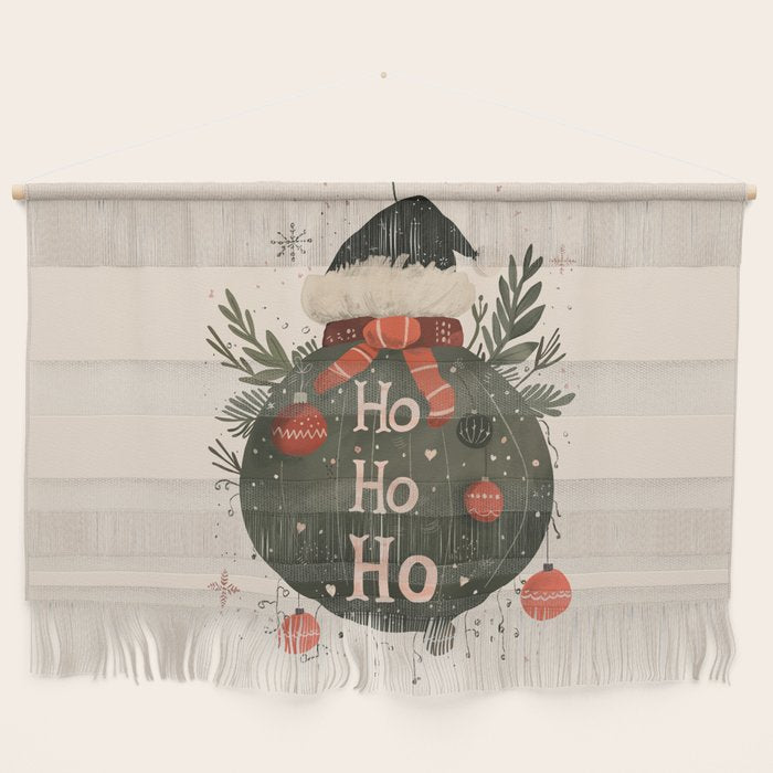 Festive Ho Ho Ho Bauble Wall Hanging Gallery Image 1