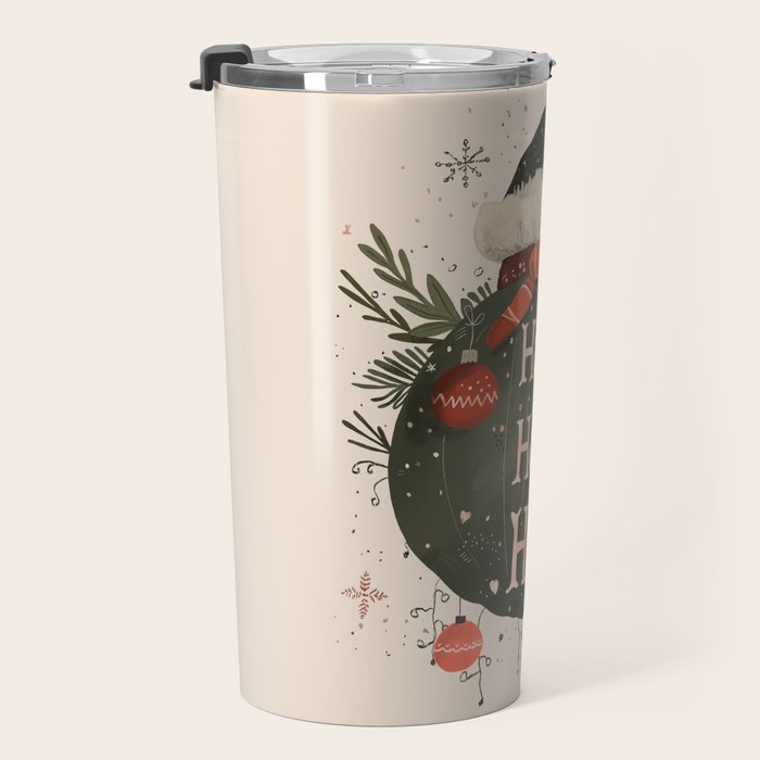Festive Ho Ho Ho Bauble Travel Mug Gallery Image 3