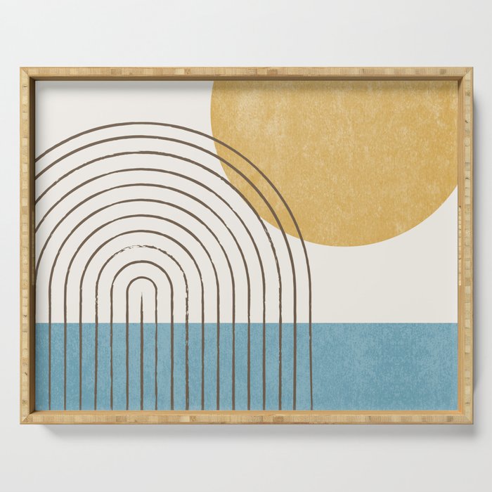 Sunny ocean Serving Tray Gallery Image 1