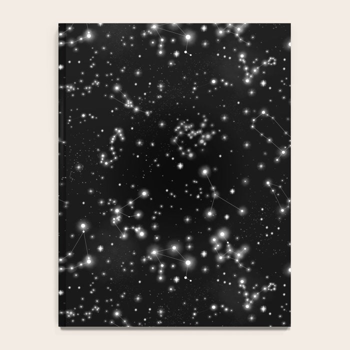 Black Galaxy Constellation Star Pattern Notebook Gallery Image 4