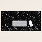 Black Galaxy Constellation Star Pattern Desk Mat Gallery Image 1