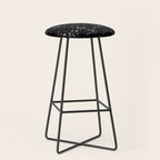 Black Galaxy Constellation Star Pattern Stool Gallery Image 1