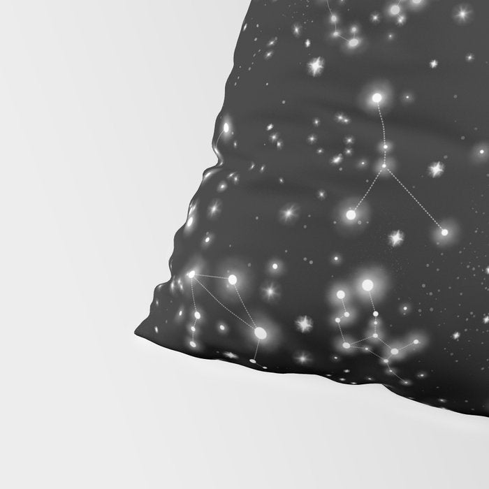 Black Galaxy Constellation Star Pattern Pillow Sham Gallery Image 4