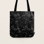 Black Galaxy Constellation Star Pattern Tote Bag Gallery Image 1