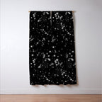 Black Galaxy Constellation Star Pattern Window Curtain Gallery Image 3