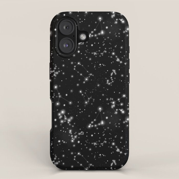 Black Galaxy Constellation Star Pattern iPhone Case Gallery Image 1