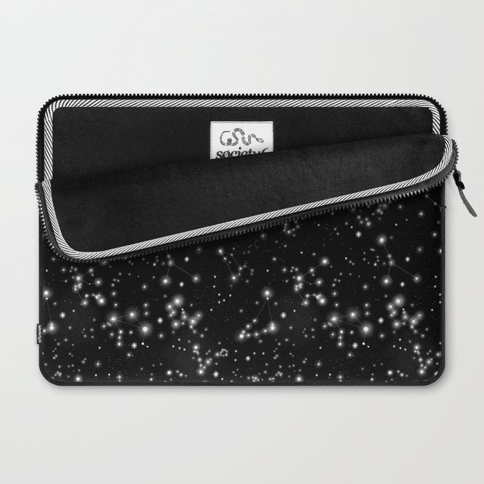 Black Galaxy Constellation Star Pattern Laptop Sleeve Gallery Image 2