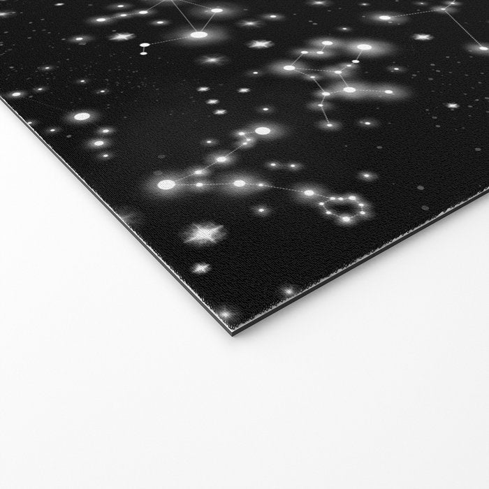 Black Galaxy Constellation Star Pattern Welcome Mat Gallery Image 2