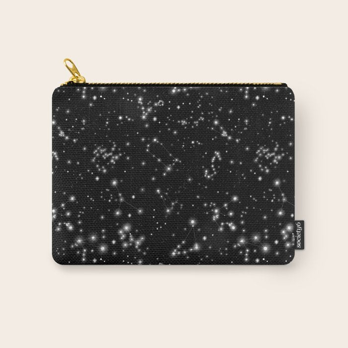Black Galaxy Constellation Star Pattern Carry All Pouch Gallery Image 1