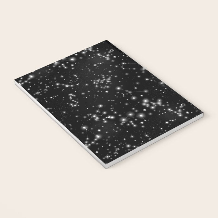 Black Galaxy Constellation Star Pattern Notebook Gallery Image 3