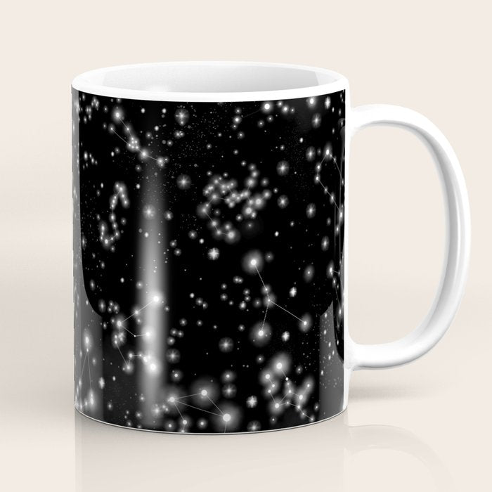Black Galaxy Constellation Star Pattern Coffee Mug Gallery Image 1