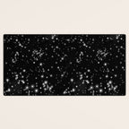 Black Galaxy Constellation Star Pattern Desk Mat Gallery Image 3