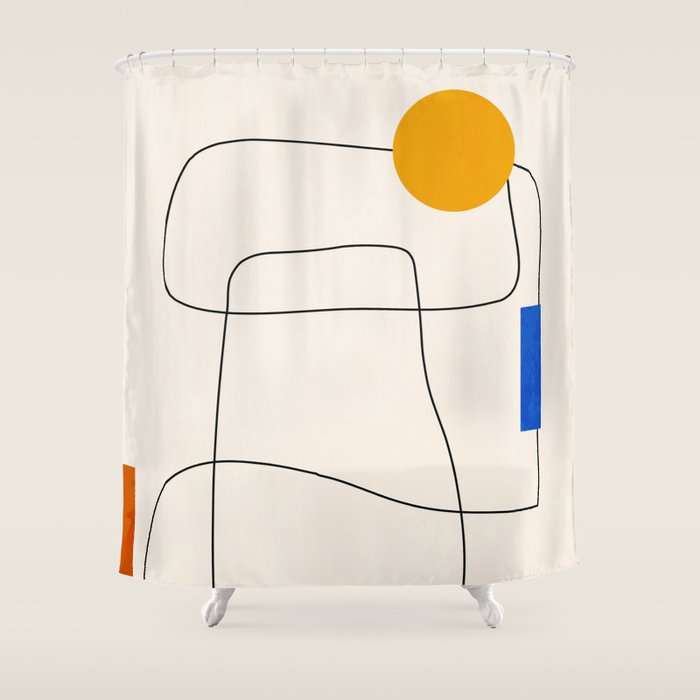 Minimal Geometric Shapes 67 Shower Curtain Gallery Image 1