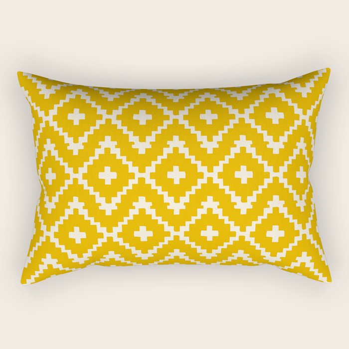 Radiance of the Yellow Zellige Rectangular Pillow Gallery Image 2