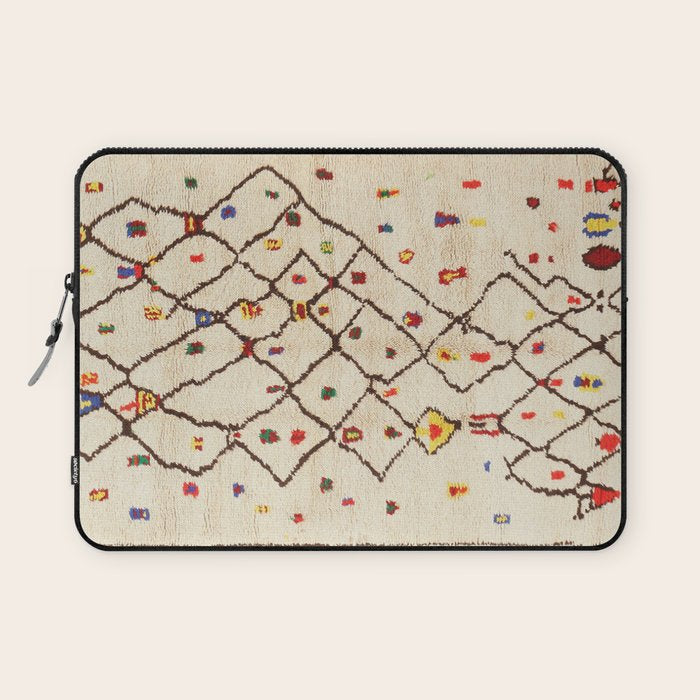 Vintage North African Berber Rug Print Laptop Sleeve Gallery Image 1