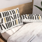 Black and Gold Abstract Pillow Sham Gallery Image 2