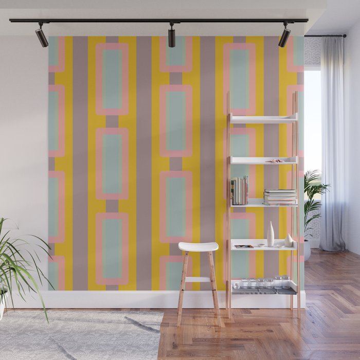 Yellow Geo Fun Wall Mural Gallery Image 1