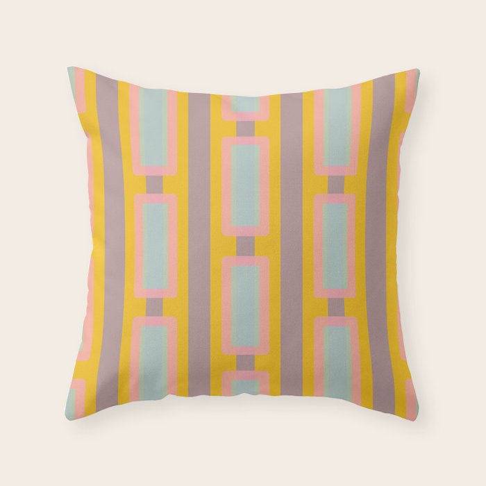 Yellow Geo Fun Throw Pillow Gallery Image 6