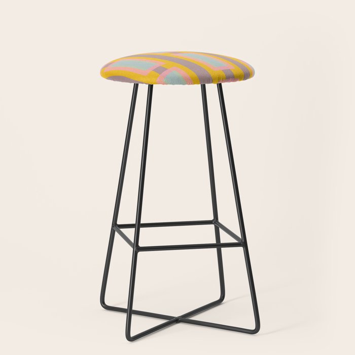 Yellow Geo Fun Stool Gallery Image 1