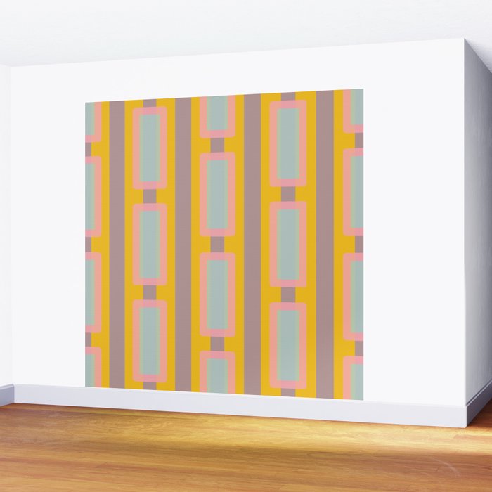 Yellow Geo Fun Wall Mural Gallery Image 2