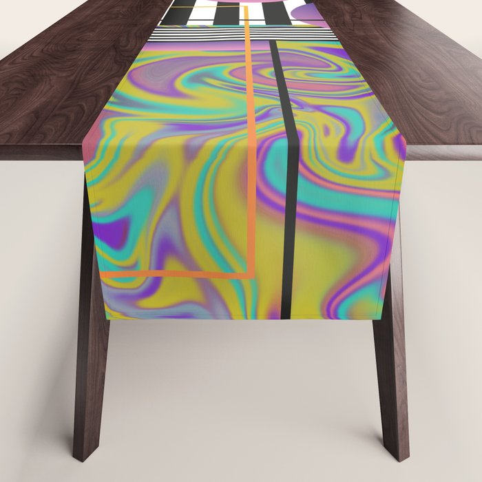 Vaporwave glitch 1 - 80s / 90s Retro Table Runner Gallery Image 1