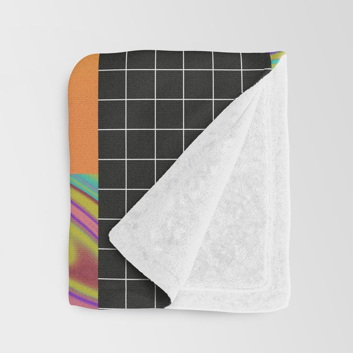 Vaporwave glitch 1 - 80s / 90s Retro Throw Blanket Gallery Image 3