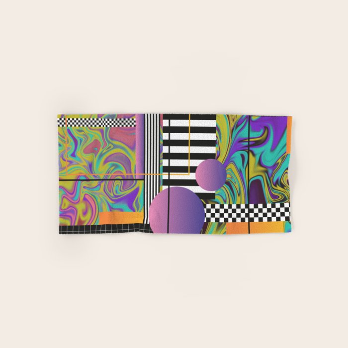 Vaporwave glitch 1 - 80s / 90s Retro Bath Towel Gallery Image 1