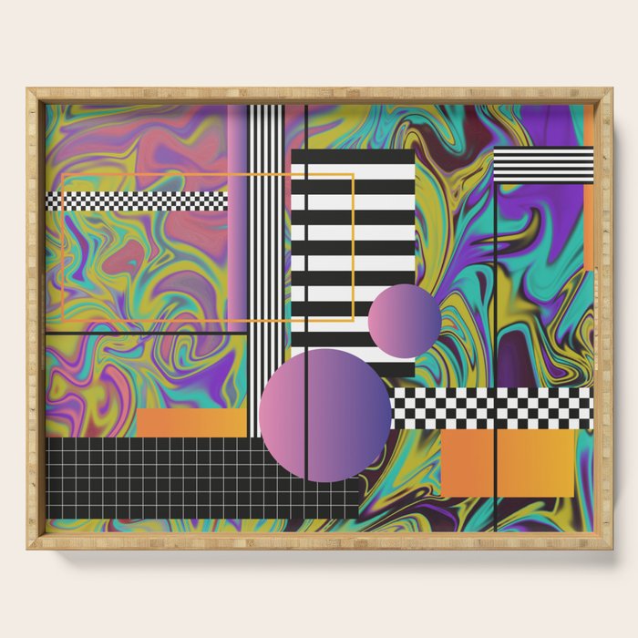 Vaporwave glitch 1 - 80s / 90s Retro Serving Tray Gallery Image 1